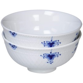 Royal Copenhagen 1016969 Blue Palmette Blossom Rice Bowl Pair, 4.3 inches (11 cm), Wedding Gift