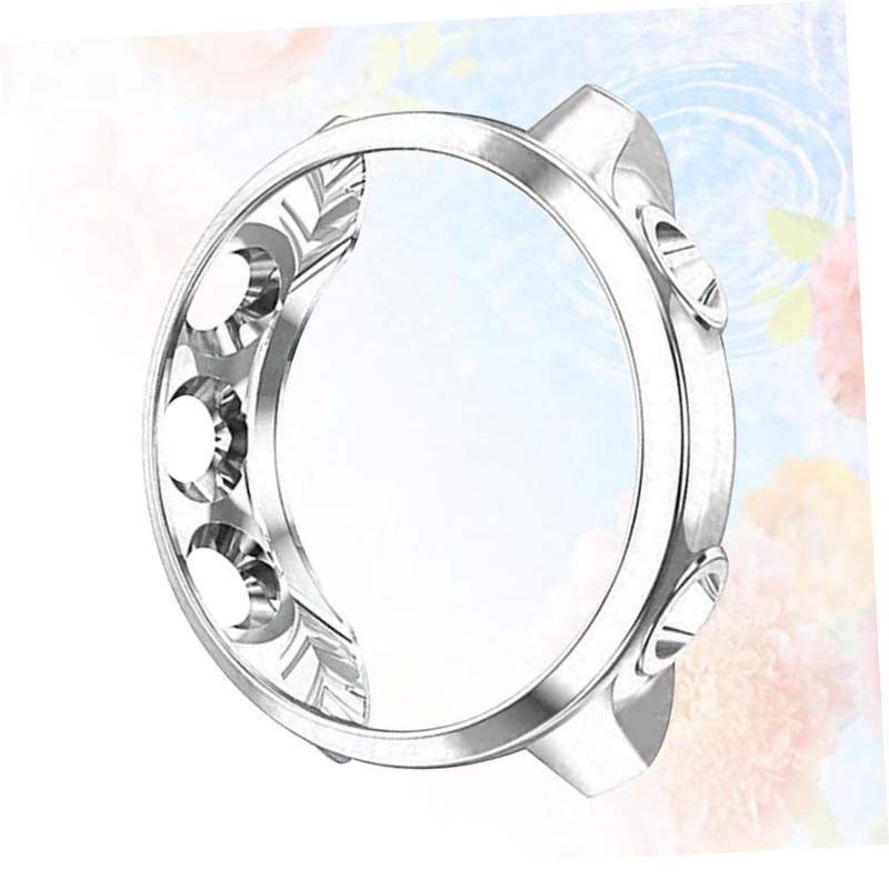 SHOWERORO Electroplated Protective Watch Case for Smartwatch Silver TPU Cover