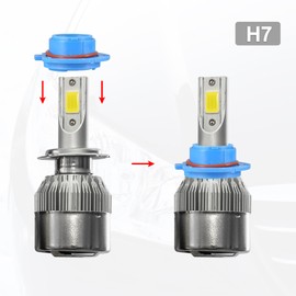 X AUTOHAUX 2pcs H7 LED Headlight Adapter Base Bulb Sockets Holder for Car Blue