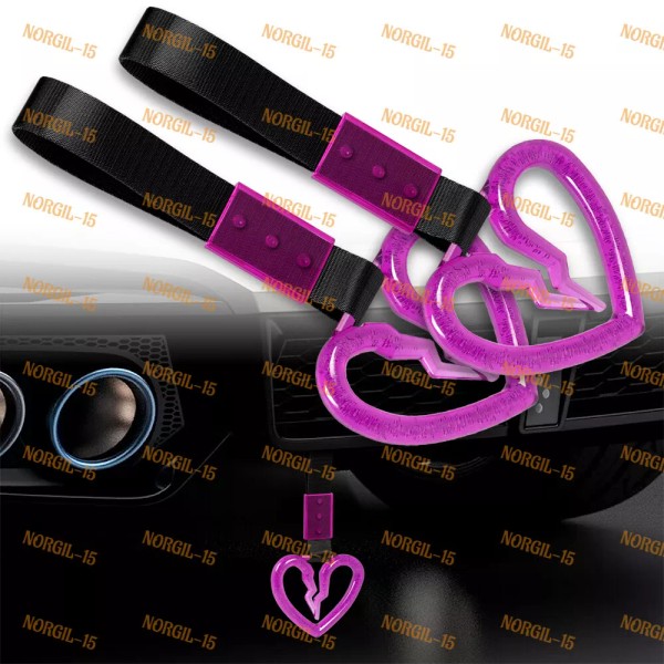 Unbranded Crystal Broken Heart TSURIKAWA Purple Ring Train Bus Handle