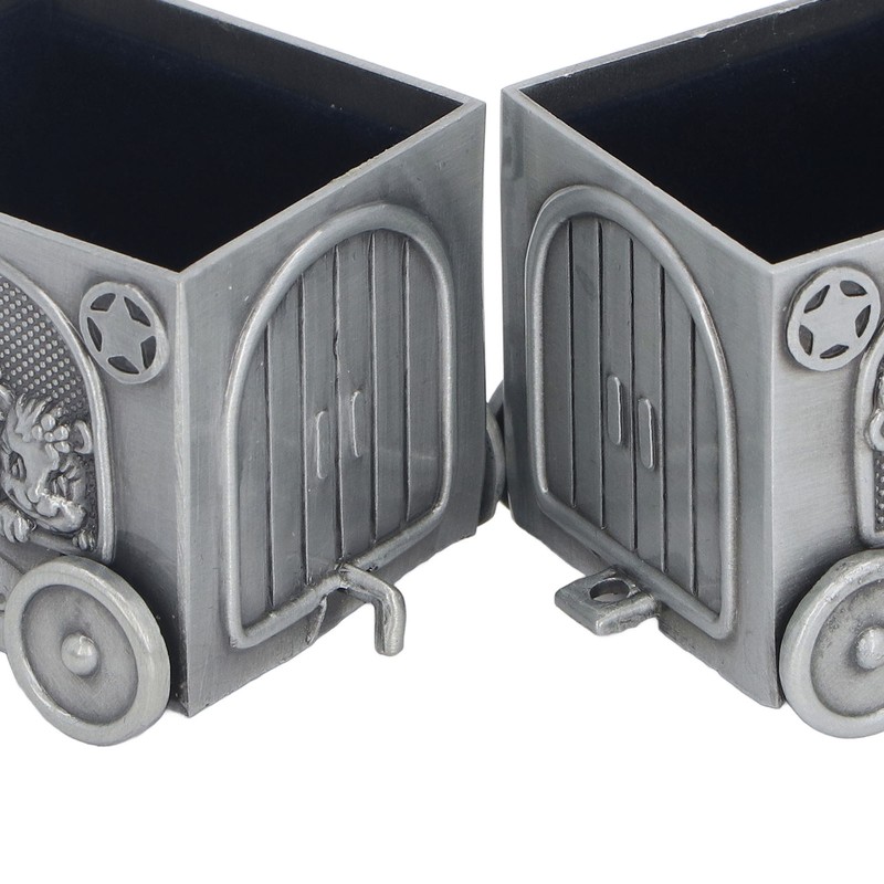 Baby Teeth Organizer Elephant Carriage Keepsake Box Metal Collection Container