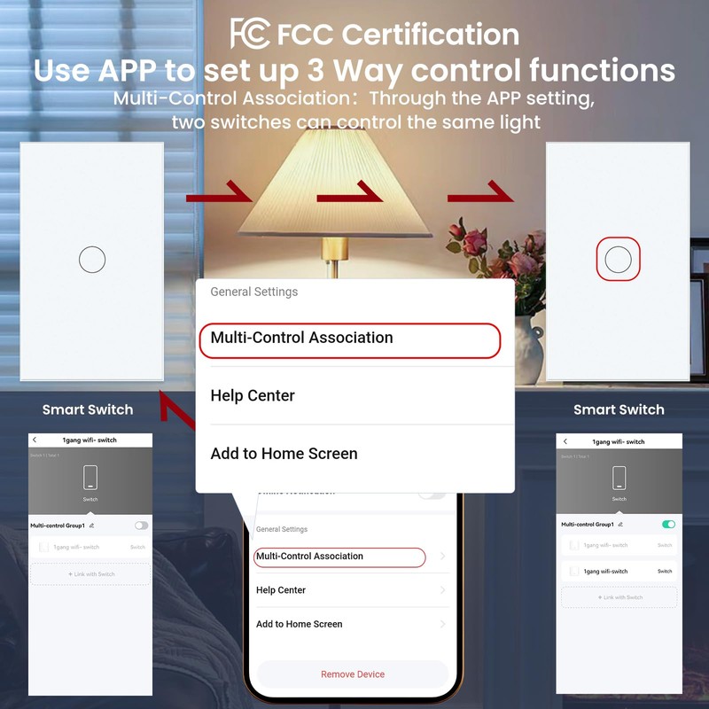 LOUYSGEN Zigbee Switch,Need Zigbee Hub and Neutral Wire,Work with Tuya