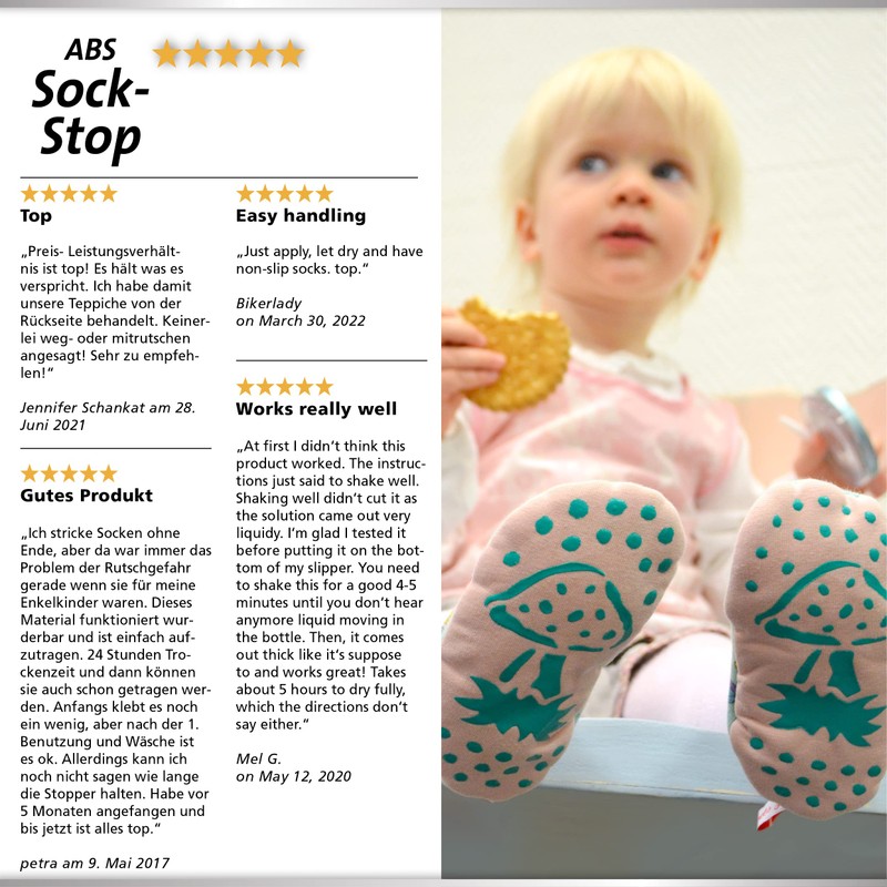 Viva Decor ABS Sock Stop Set (4 x 82 ml,
