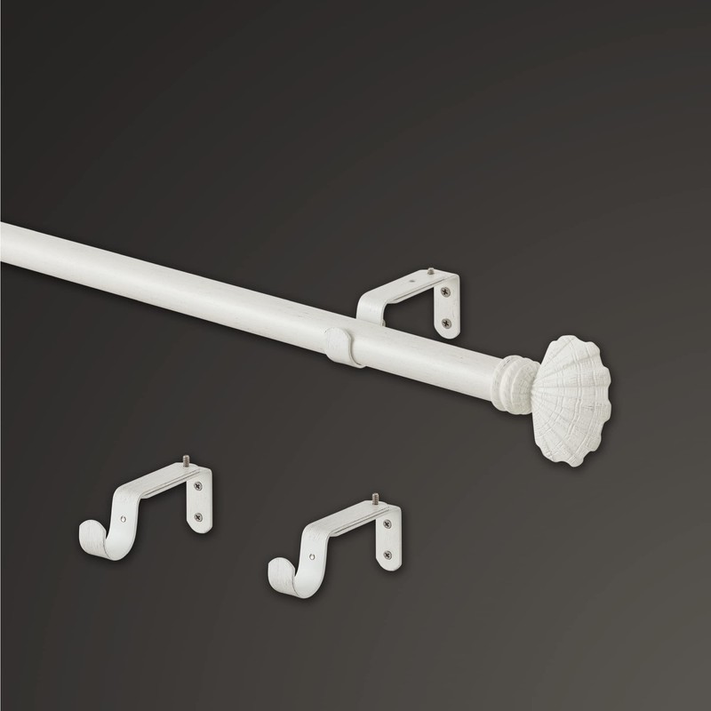 MODE Coastal Collection 1 1/8" Diameter Curtain Rod Set with