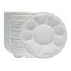 Pooja Bazar Disposable Plastic Plates 9 Compartment Thali - White