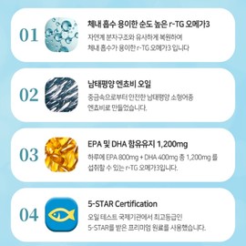 Doctor Doctors [Doctor Doctors] Altige Omega 3 1200 1301.2mg high purity rTG Omega 3 90 capsules, 3 units / [닥터닥터스] 알티지 오메가3 1200 1301.2mg 순도높은 rTG오메가3 90캡슐, 3개