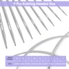 Reessy 9Pcs Circular Knitting Needles 60cm Set, Size: 2.0-6.0cm, Stainless
