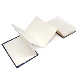 Artway Indigo - Sketchbook - Handmade - 100% Cotton - White - Accordion Version - A6 Portrait