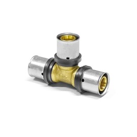 Sanpro THPRESS Press Fitting T-Piece Equal Outlets TH Contour, Size 26 x 3, Brass