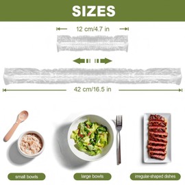 300PCS Bowl Covers for Bread Proofing – QUINGLU Elastic Plastic Food Covers, BPA-Free Reusable Disposable Wraps, Thickened Shower Caps for Bowls, Plates, fruit, Leftovers & Outdoor Picnics