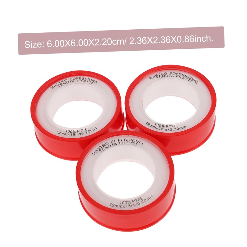 TEHAUX 3sets Plumbing Safety Tapes Ptfe Sealing Tape Reliable for