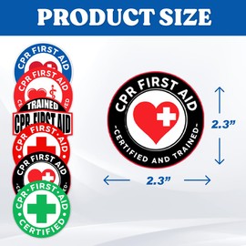 CPR First Aid Certified Trained Medical Symbol Stickers Vinyl Decals Professional Emergency Safety Certification Labels 27Pcs Hat Bumper Skateboard Bike Bedroom Water Bottles