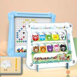 3-in-1 & 2-in-1 Montessori Magnetic Color & Number Maze, Educational Toy for Toddlers Ages 2-5, Fine Motor Skills Game, STEM Puzzle Learning Toy, Birthday Gift for Kids:_2-in-1