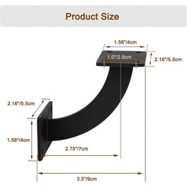 VANROUG 3 Pcs Heavy Duty Handrail Bracket Handrail Bracket Wall Mount Support Hardware Brackets for Staircase Stair Railing Brackets