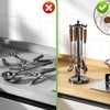 MAYZOLOP Kitchen Countertop Utensil Holder, Stainless Steel Rotatable Cooking Utensils