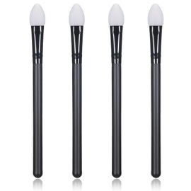 BOHUIZ 4 Pcs Silicone Makeup Applicators, Women Eye Shadow Brush Eyeshadow Applicators Lip Mask Makeup Brushes for Liquid Eye Shadow Applying Cream Lipstick