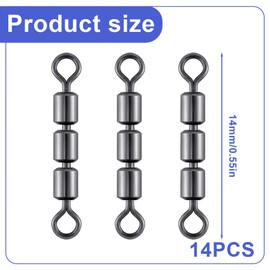 BEPSYOM 12 Pcs Spin Fishing Accessories Fishing Swivel Link, Spinning Bait Connector for Marine, Boat and River Fishing