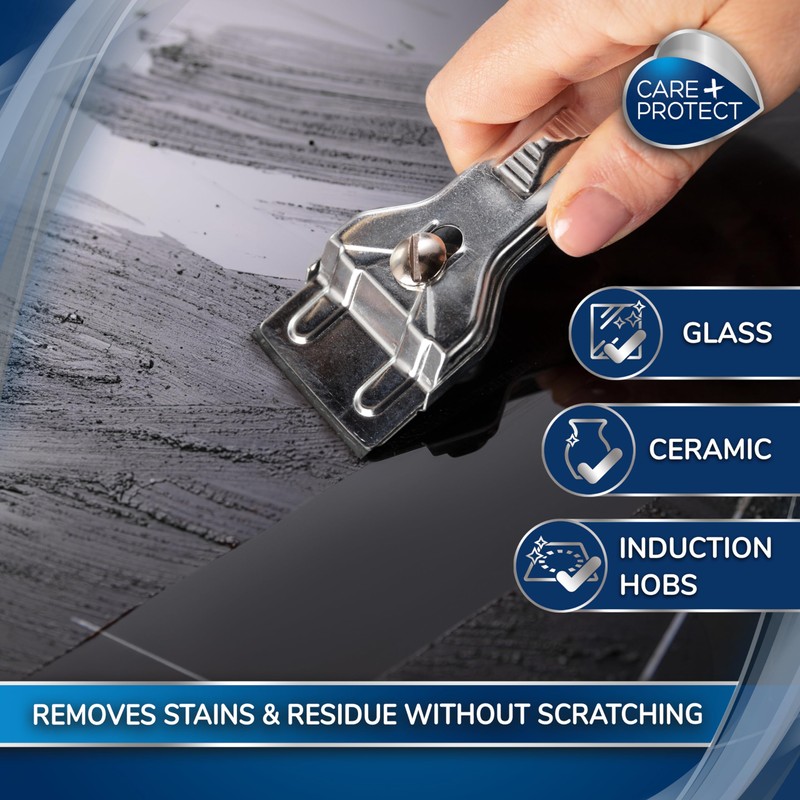 CARE + PROTECT Cleaning Scraper, for Glass, Ceramic, and Induction