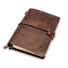 WANDERINGS Leather Pocket Notebook - 5.1x4 inches - Small, Refillable
