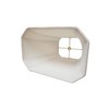 Royal Designs Rectangle Cut Corner Lamp Shade - White -