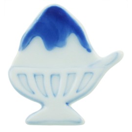 Arita Ware 465519 Unchu Mountain Kiln Chopsticks Rest, Shaved Ice, Blue Hawaii