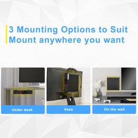 Varghesyla Mount for Lenovo Tiny VESA System Mounting Bracket, Mini PC Mount for Lenovo ThinkCentre Tiny Desktops M600 M700 M700z M715q M800z M900 M900x M900z, Wall Mount PC Under Desk Mount