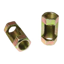 RLECS 10pcs M10 Thread 30mm Height Hexagon Open Nut M10x30 Lamp Repair Parts for Lamp Pipe Zinc Plating Iron
