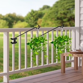 Heavy Duty Deck Hooks for Hanging Plants, Extension, Fence Hook for Flower Baskets, Bird Feeders, Wind Chimes, Outdoor Lights