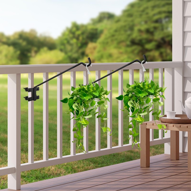 Heavy Duty Deck Hooks for Hanging Plants, Extension, Fence Hook