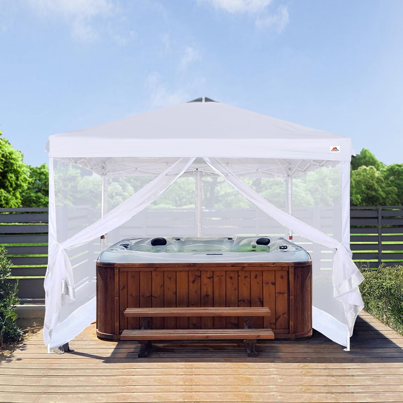 SCOCANOPY Replacement Mesh sidewall for Most 12x12 Canopy Or Gazebo,(White)