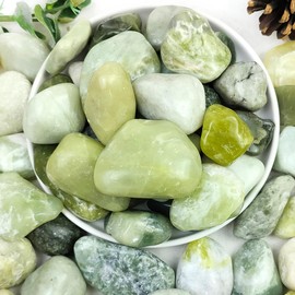 YISZM 40lbs Jade River Rocks for Landscaping, 2-3 Inch Natural Pebbles for Indoor Plants, High Polished Decorative Stones Garden Outdoor and Indoor DIY Vase Filler Fish Tank Aquariums