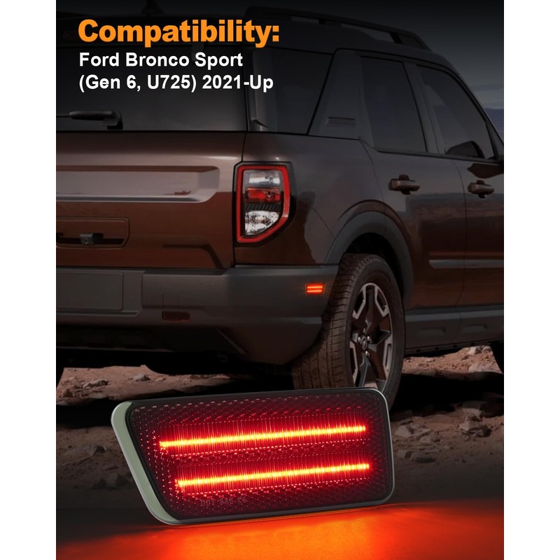 NEIFILES Rear LED Side Marker Lights 5X Brighter Than OEM