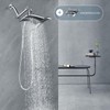 BRIGHT SHOWERS Brass Shower Arm Extender for Rain and Handheld