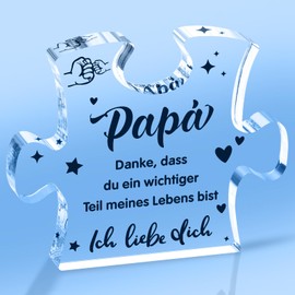 Tukeoo Unusual Father's Day Gift for Dad, Acrylic Block Puzzle, Father's Day Gift for Dad from Baby on Father's Day, Gift Ideas Birthday, Christmas