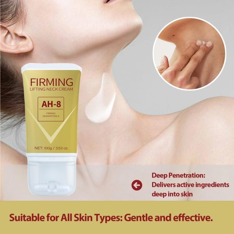 AH-8 Crema Reafirmante para Cuello, Fórmula Lifting, 100g