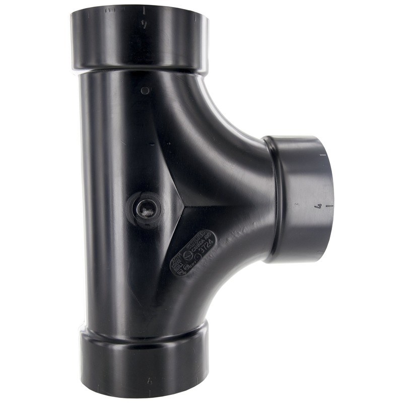 GENOVA 81644 4" ABS 2-Way CLEANOUT TEE