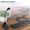 Desktop Computer Microphone, 360° Adjustable Goose Neck Capacitive Microphone, 3.5MM