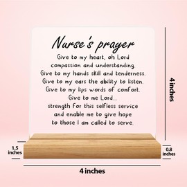 Nurse's Prayer gifts for Nurse Nurses Day Week Gifts Appreciation Gifts for Nurse Nurse Graduation Gifts for Women Thank You Gifts for Nursing 4 × 4 inches