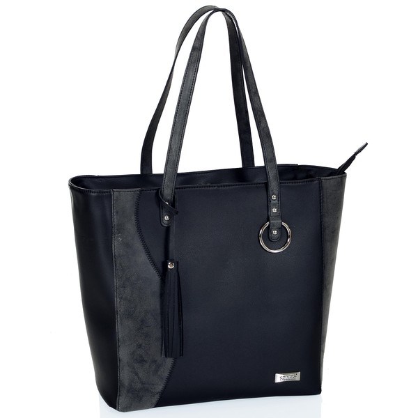 LCP Kids Eco Leather Changing Bag Women's Handbag Scratch-Resistant 15 L Volume Black