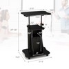 Giantex Mobile Podium Stand, Sit-to-Stand Laptop Cart with Tilting Tabletop