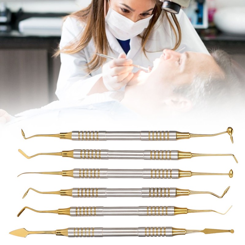 6pcs Dental Composite Resin Filling Spatula Dental Instrument Accessory