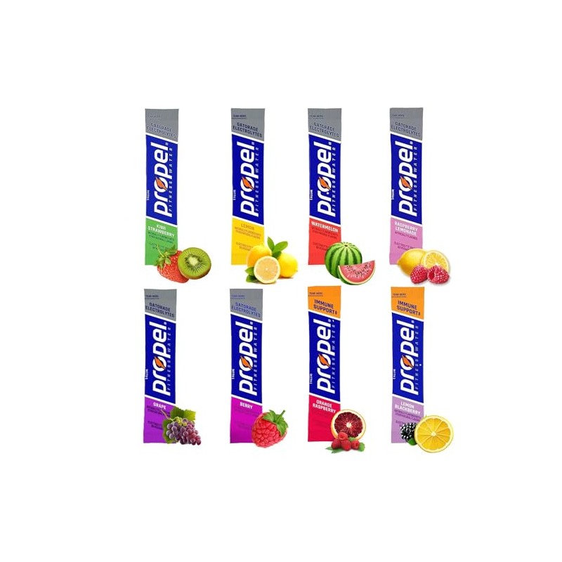 Powder Packets, Total 40 Sticks 8 Different Flavors Sampler Packets