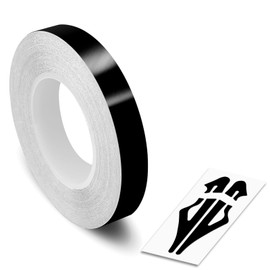3/8" | 9mm Self-Adhesive Vinyl Pin Stripe Roll Decal Sticker Tape 32ft 9.80m - GLOSS BLACK, Universally Compatible for Cars, Trucks, Vans, Motorcycles, Bikes, Helmets, Arts & Crafts