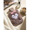 ZOVEXA Large Hot Water Bottle with Plush Animal Cover, 2L