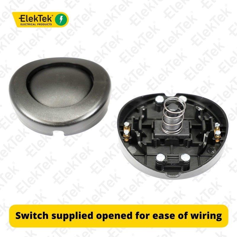 ElekTek Foot Press Switch in Line Push Button 65mm Diameter