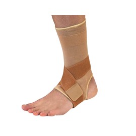 Rekordsan Elasticated Double Strength Beige Ankle Brace Size 4 - 1 Piece