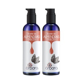 Árbora Kit 2 Aceite de Almendras 100% puro| HIDRATACIÓN PROFUNDA para piel, cabello, uñas y cutículas | Con certificado de Composición de Ácidos Grasos | Enriquecido con Vitamina E, Omega 3 y 6 |90ml