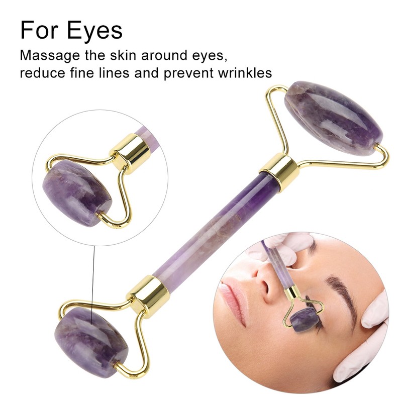 Natural Jade Roller Massage Amethyst Facial Massage Anti Wrinkle Anti
