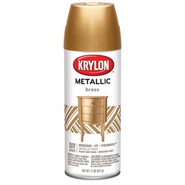 Krylon K02204 BRILLIANT SPRAY PAINT METALLIC BRASS, 11 Ounce (Pack of 1), 12 Ounce