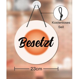 Putuo Decor PVC Status Sign Free/Occupied - Round Double-Sided Door Sign for Toilet, Office, Meeting Room